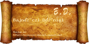 Bajnóczi Dániel névjegykártya